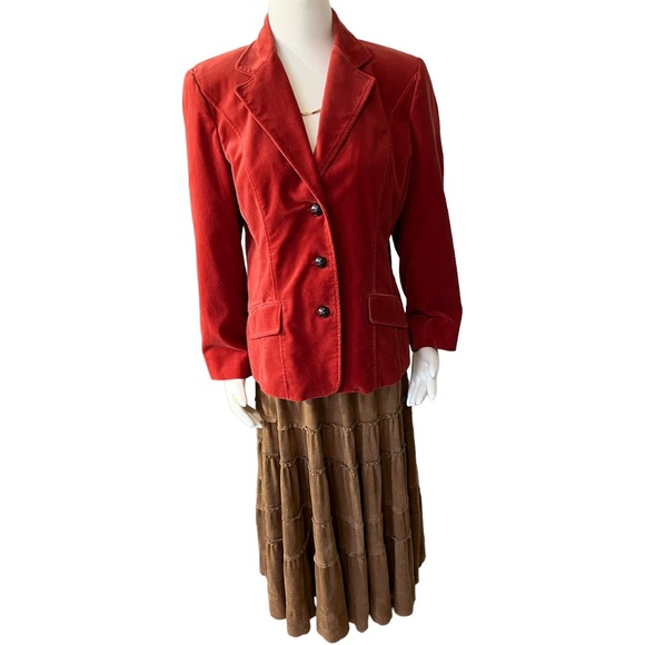 Vintage Faux Suede Maxi Skirt Size M - Picture 2 of 6